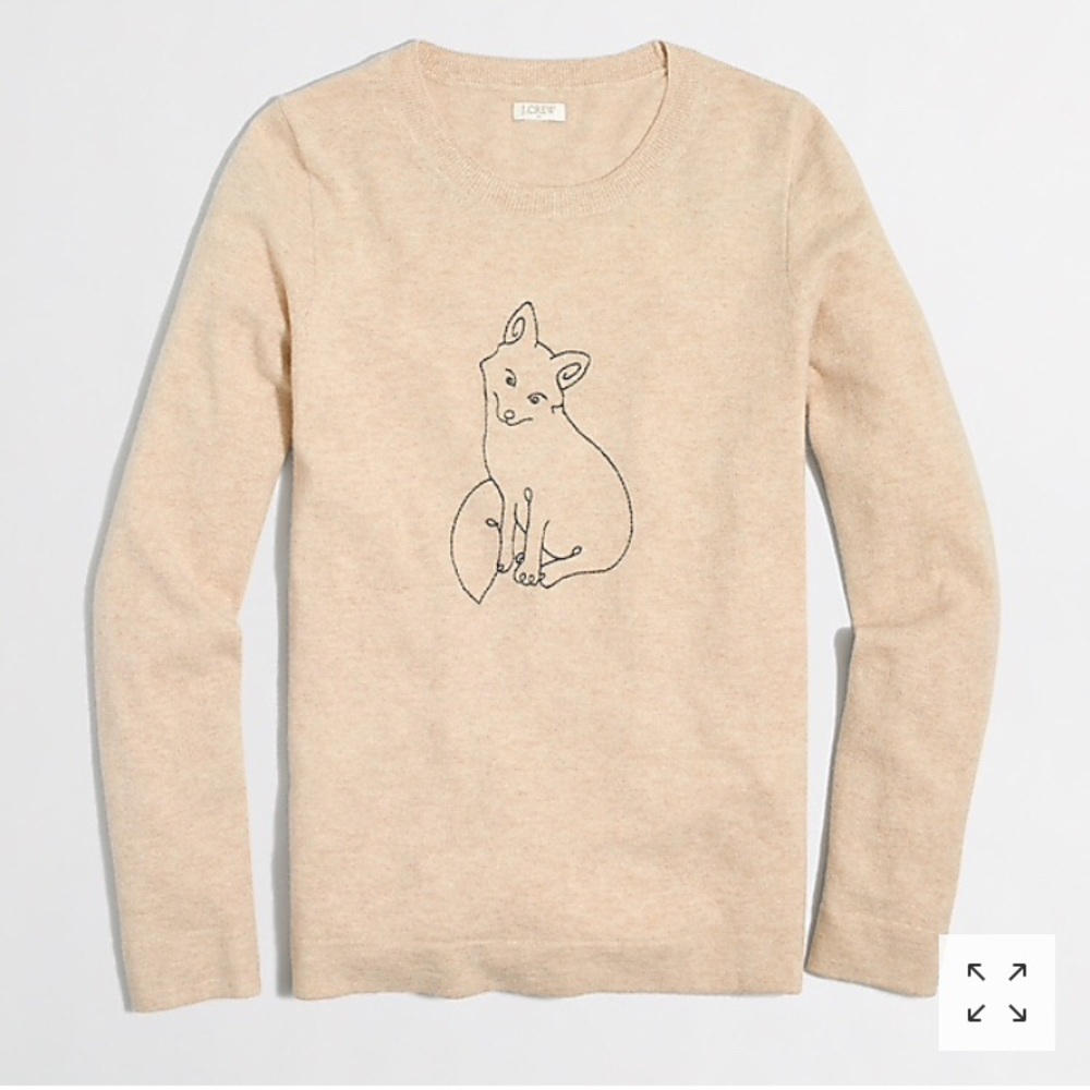 [Misplaced Item] Embroidered Fox Teddie Sweater